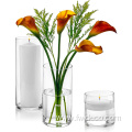 wholesale custom tall small cylinder glass flower vase